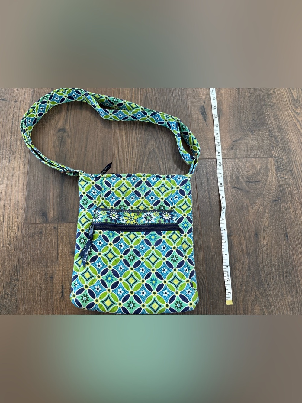 Vera Bradley Blue, Green & Navy Quilted Crossbody Bag